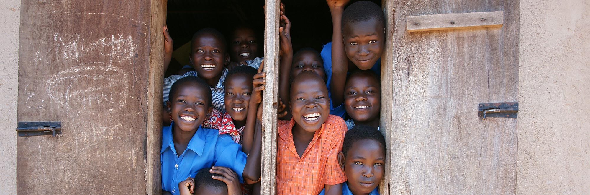 a group of children in an ugandan school